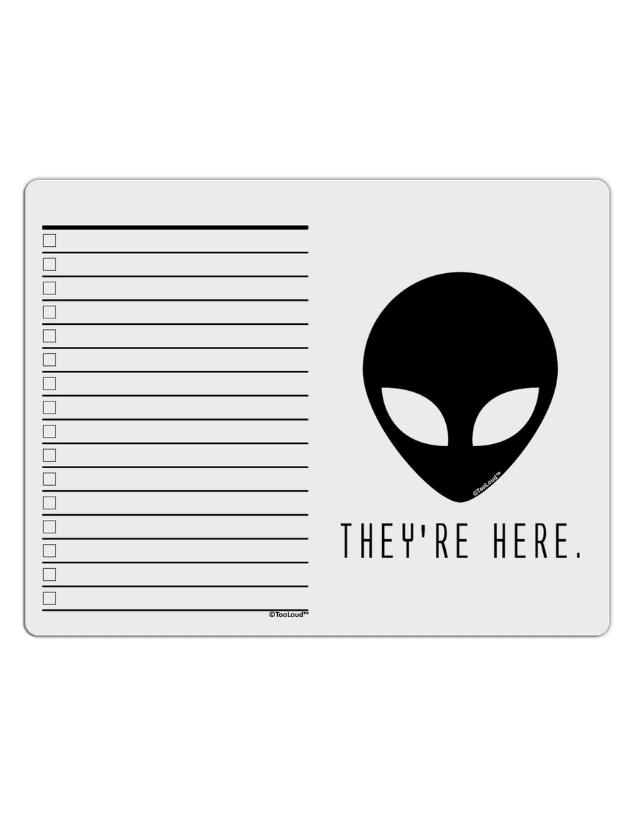 Alien They Are Here To Do Shopping List Dry Erase Board-Dry Erase Board-TooLoud-White-Davson Sales