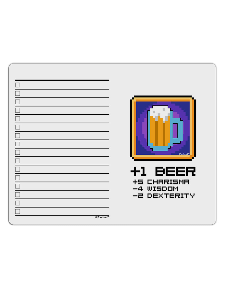 Pixel Beer Item To Do Shopping List Dry Erase Board-Dry Erase Board-TooLoud-White-Davson Sales