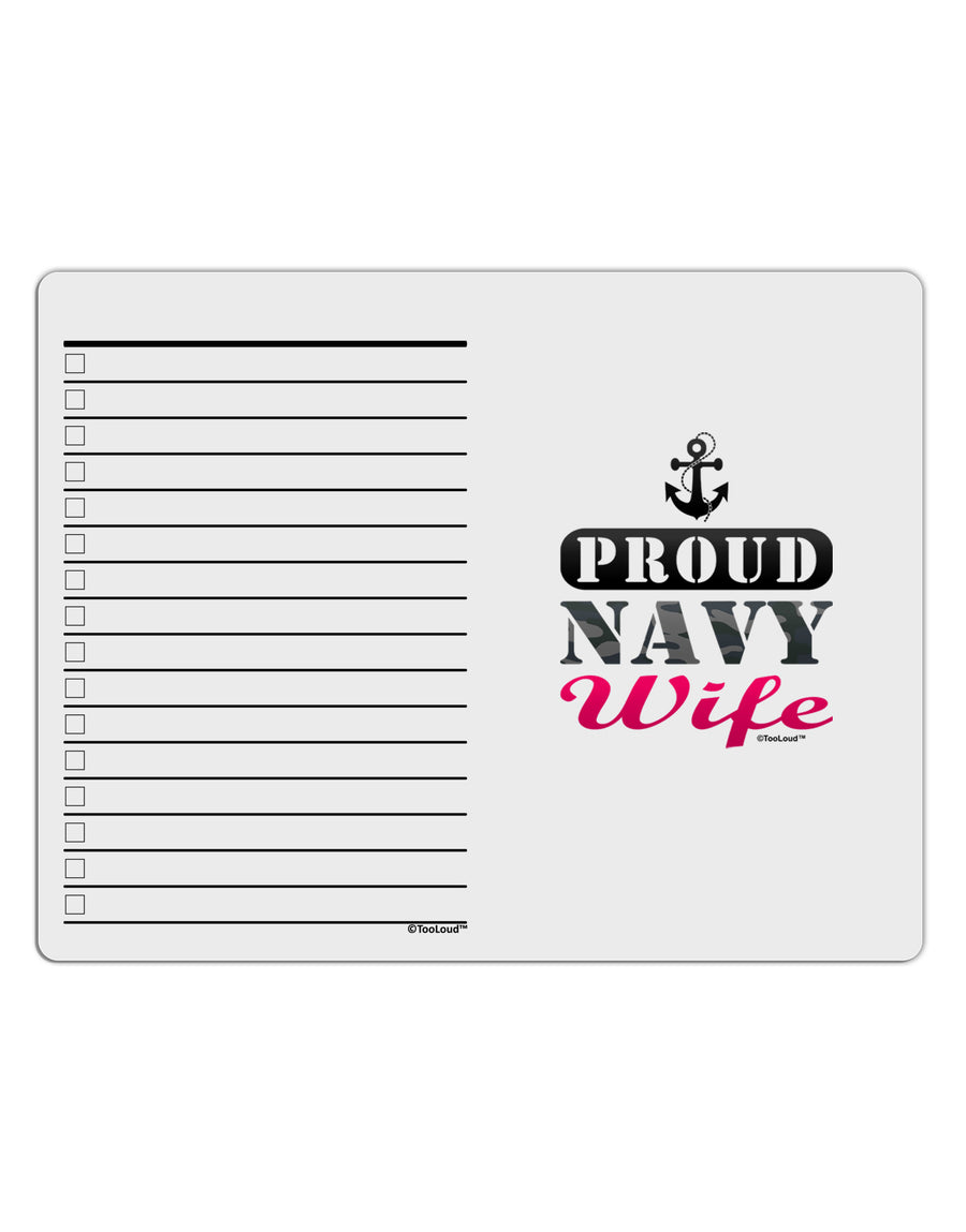 Proud Navy Wife To Do Shopping List Dry Erase Board-Dry Erase Board-TooLoud-White-Davson Sales