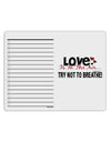 Love - Try Not To Breathe To Do Shopping List Dry Erase Board-Dry Erase Board-TooLoud-White-Davson Sales