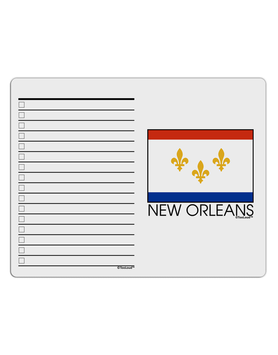 New Orleans Louisiana Flag Text To Do Shopping List Dry Erase Board-Dry Erase Board-TooLoud-White-Davson Sales