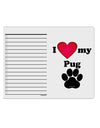 I Heart My Pug To Do Shopping List Dry Erase Board by TooLoud-TooLoud-White-Davson Sales