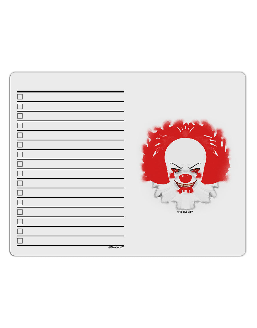 Extra Scary Clown Watercolor To Do Shopping List Dry Erase Board-Dry Erase Board-TooLoud-White-Davson Sales