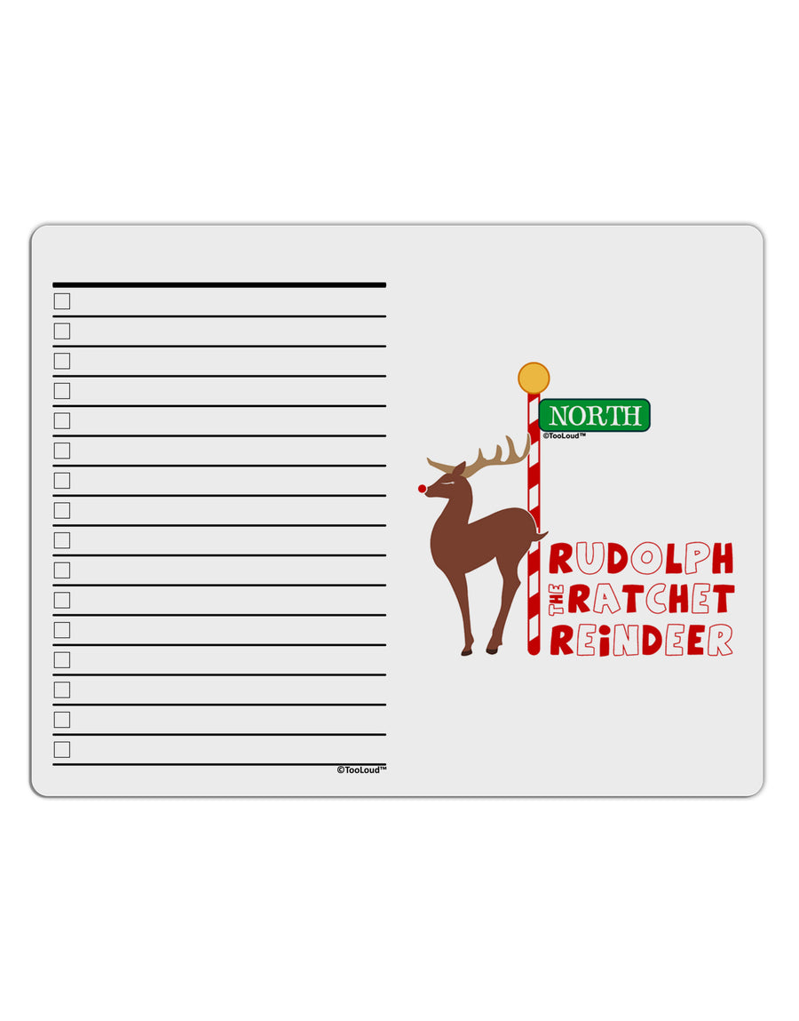 Rudolf Ratchet Reindeer Color Text To Do Shopping List Dry Erase Board-Dry Erase Board-TooLoud-White-Davson Sales