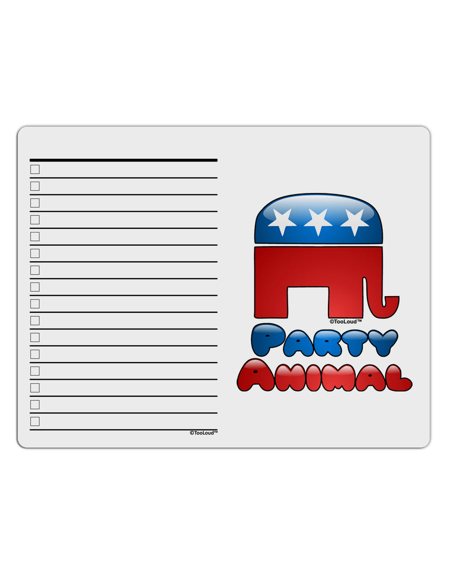 Republican Party Animal To Do Shopping List Dry Erase Board-Dry Erase Board-TooLoud-White-Davson Sales