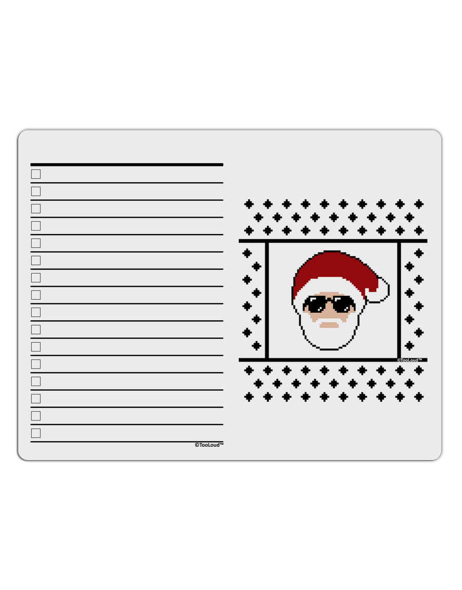 Cool Santa Christmas Sweater To Do Shopping List Dry Erase Board-Dry Erase Board-TooLoud-White-Davson Sales