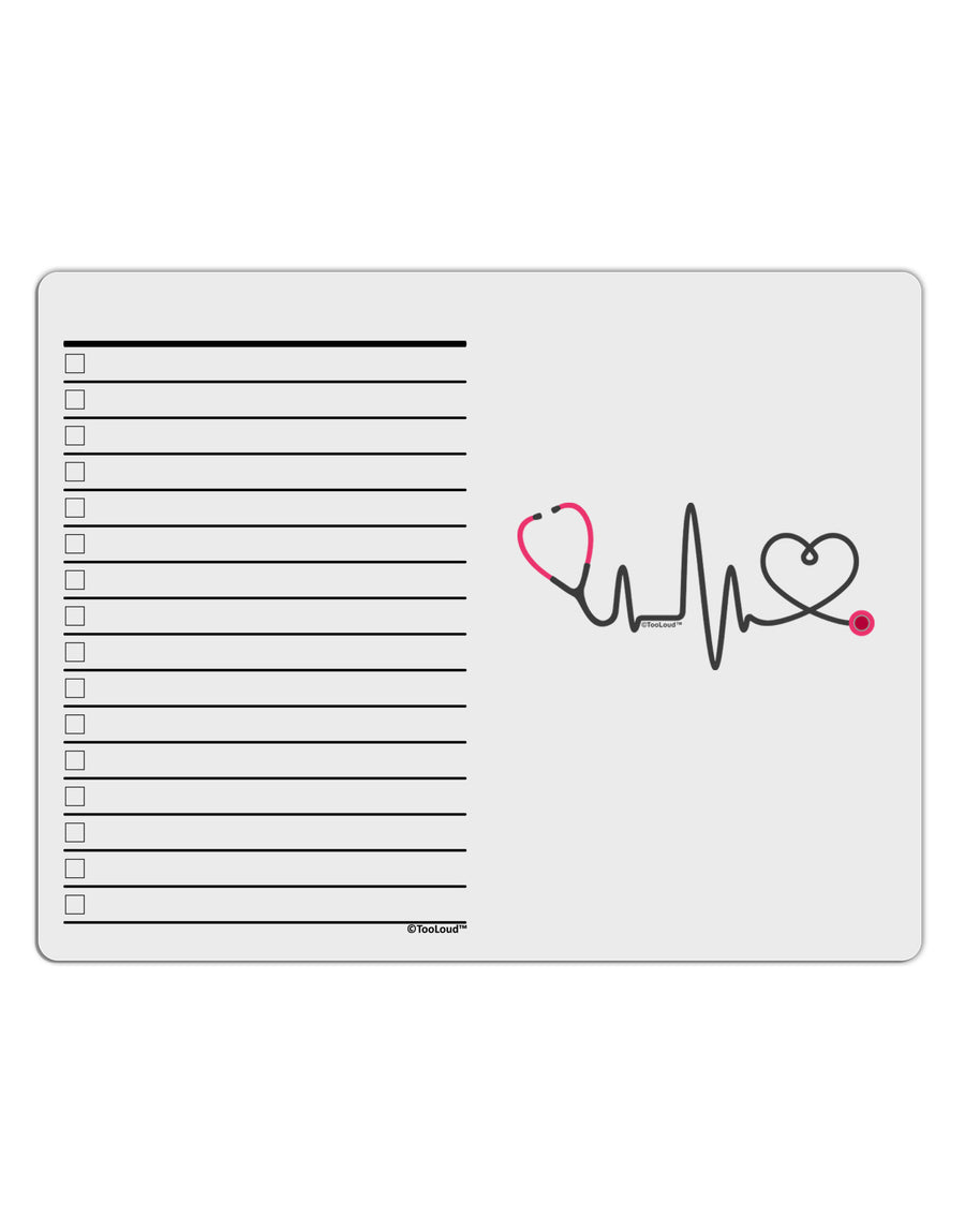 Stethoscope Heartbeat To Do Shopping List Dry Erase Board-Dry Erase Board-TooLoud-White-Davson Sales