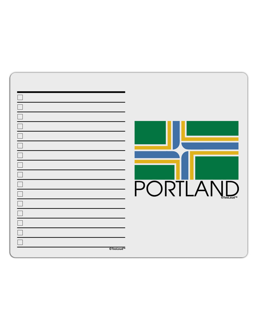 Portland Oregon Flag Text To Do Shopping List Dry Erase Board-Dry Erase Board-TooLoud-White-Davson Sales