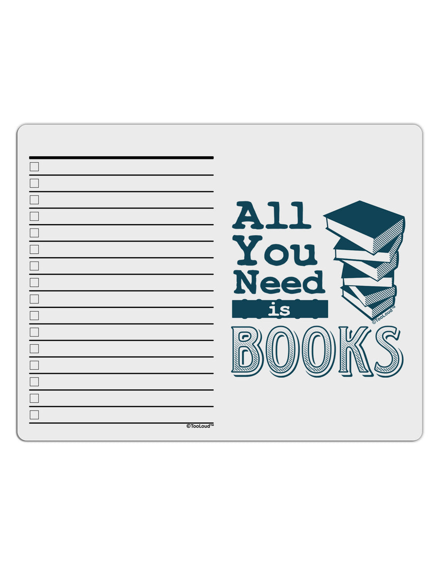 All You Need Is Books To Do Shopping List Dry Erase Board-Dry Erase Board-TooLoud-White-Davson Sales