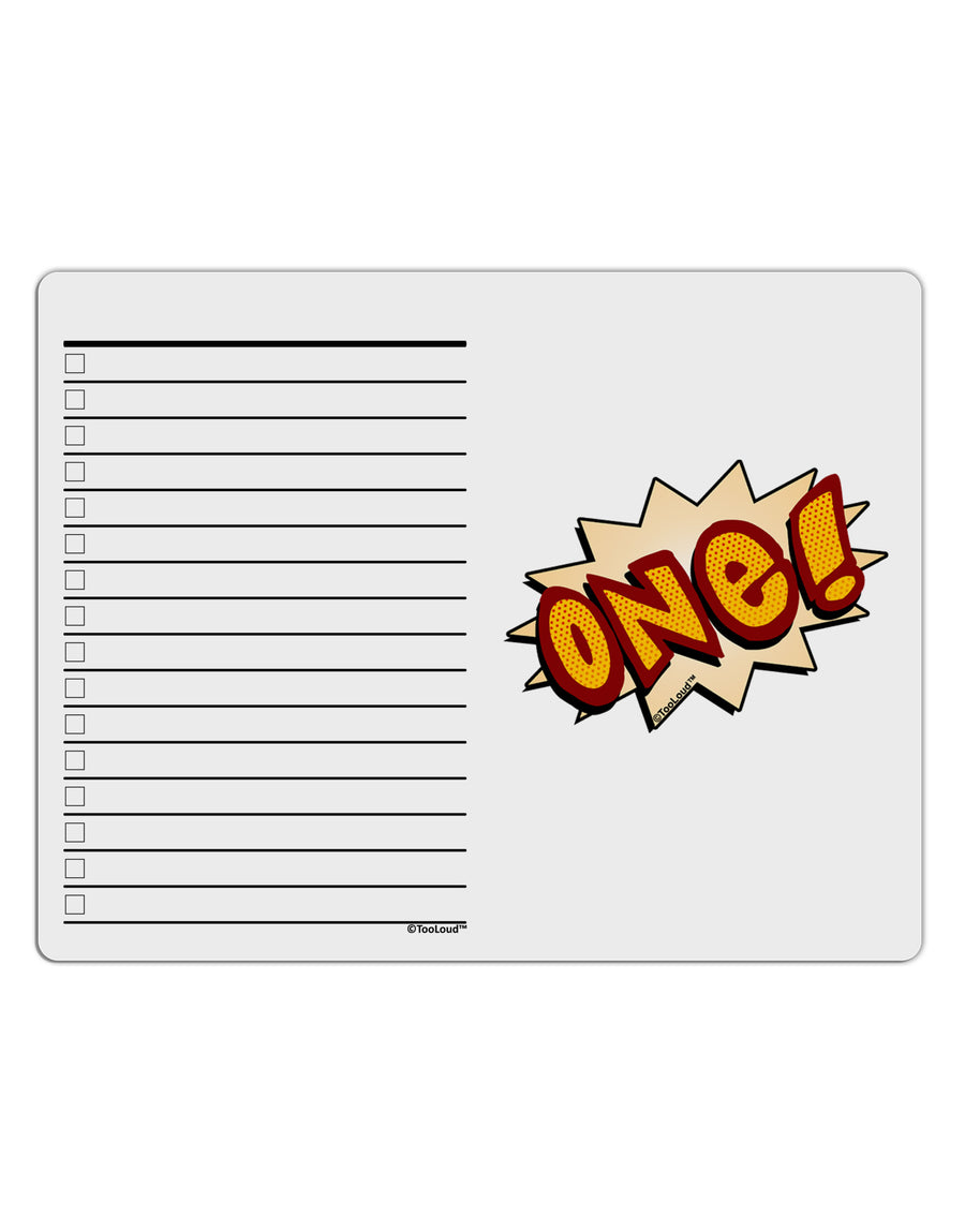 Onomatopoeia One Birthday To Do Shopping List Dry Erase Board-Dry Erase Board-TooLoud-White-Davson Sales