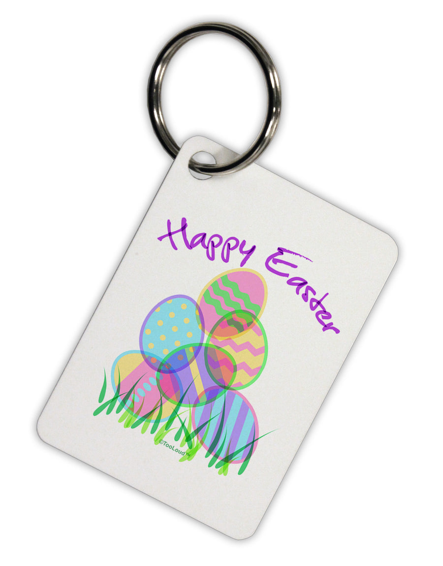 Happy Easter Gel Look Print Aluminum Keyring Tag-Keyring-TooLoud-White-Davson Sales