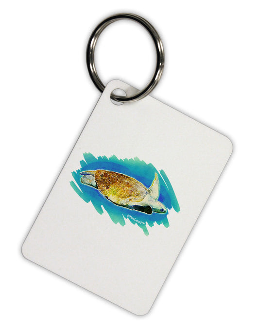Turtle Watercolor Aluminum Keyring Tag-Keyring-TooLoud-White-Davson Sales