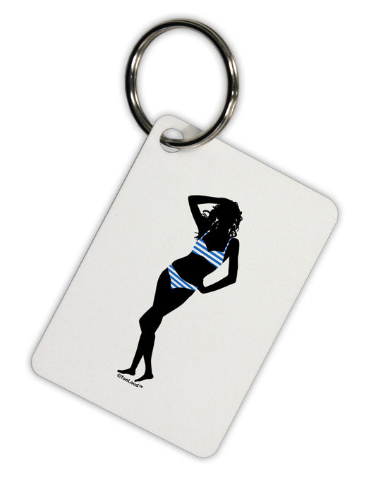 Stripes Bikini Shadow Aluminum Keyring Tag by TooLoud-Keyring-TooLoud-White-Davson Sales