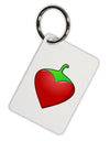 Chili Pepper Heart Aluminum Keyring Tag-Keyring-TooLoud-White-Davson Sales