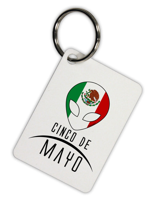 Mexican Extraterrestrial Text Aluminum Keyring Tag by TooLoud-Keyring-TooLoud-White-Davson Sales