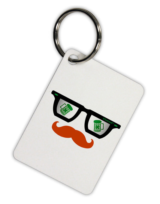 St. Patrick's Day Beer Glasses Design Aluminum Keyring Tag by TooLoud-Keyring-TooLoud-White-Davson Sales