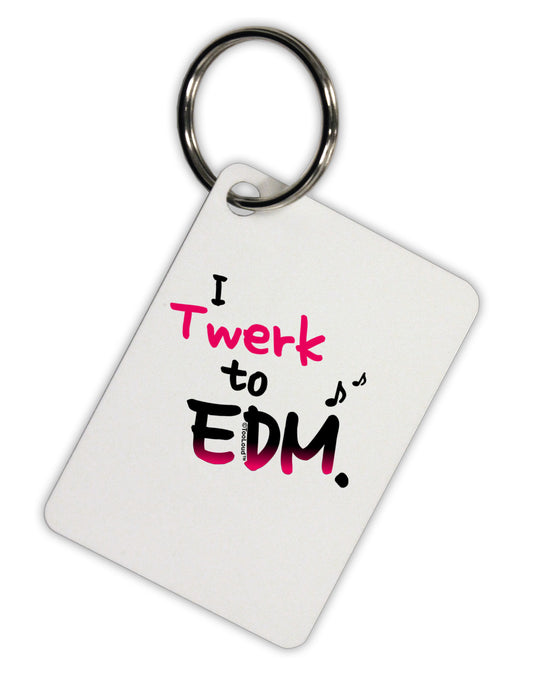 Twerk To EDM Pink Aluminum Keyring Tag-Keyring-TooLoud-White-Davson Sales