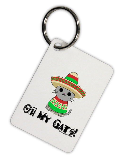 Oh My Gato - Cinco De Mayo Aluminum Keyring Tag by TooLoud-Keyring-TooLoud-White-Davson Sales