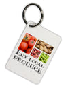 Buy Local Produce Text Aluminum Keyring Tag-Keyring-TooLoud-White-Davson Sales