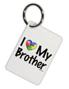 I Heart My Brother - Autism Awareness Aluminum Keyring Tag by TooLoud-Keyring-TooLoud-White-Davson Sales