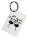 At My Age I Need Glasses - Wine Distressed Aluminum Keyring Tag by TooLoud-Keyring-TooLoud-White-Davson Sales