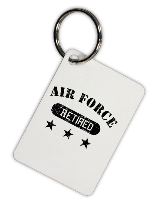 Retired Air Force Aluminum Keyring Tag by TooLoud-Keyring-TooLoud-White-Davson Sales
