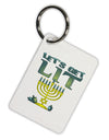 Let's Get Lit Menorah Aluminum Keyring Tag-Keyring-TooLoud-White-Davson Sales