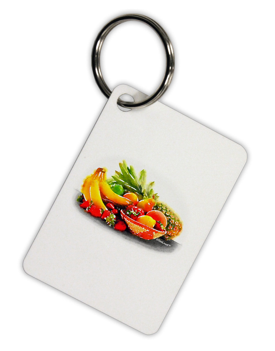 Watercolor Fruit Bowl 1 Aluminum Keyring Tag-Keyring-TooLoud-White-Davson Sales