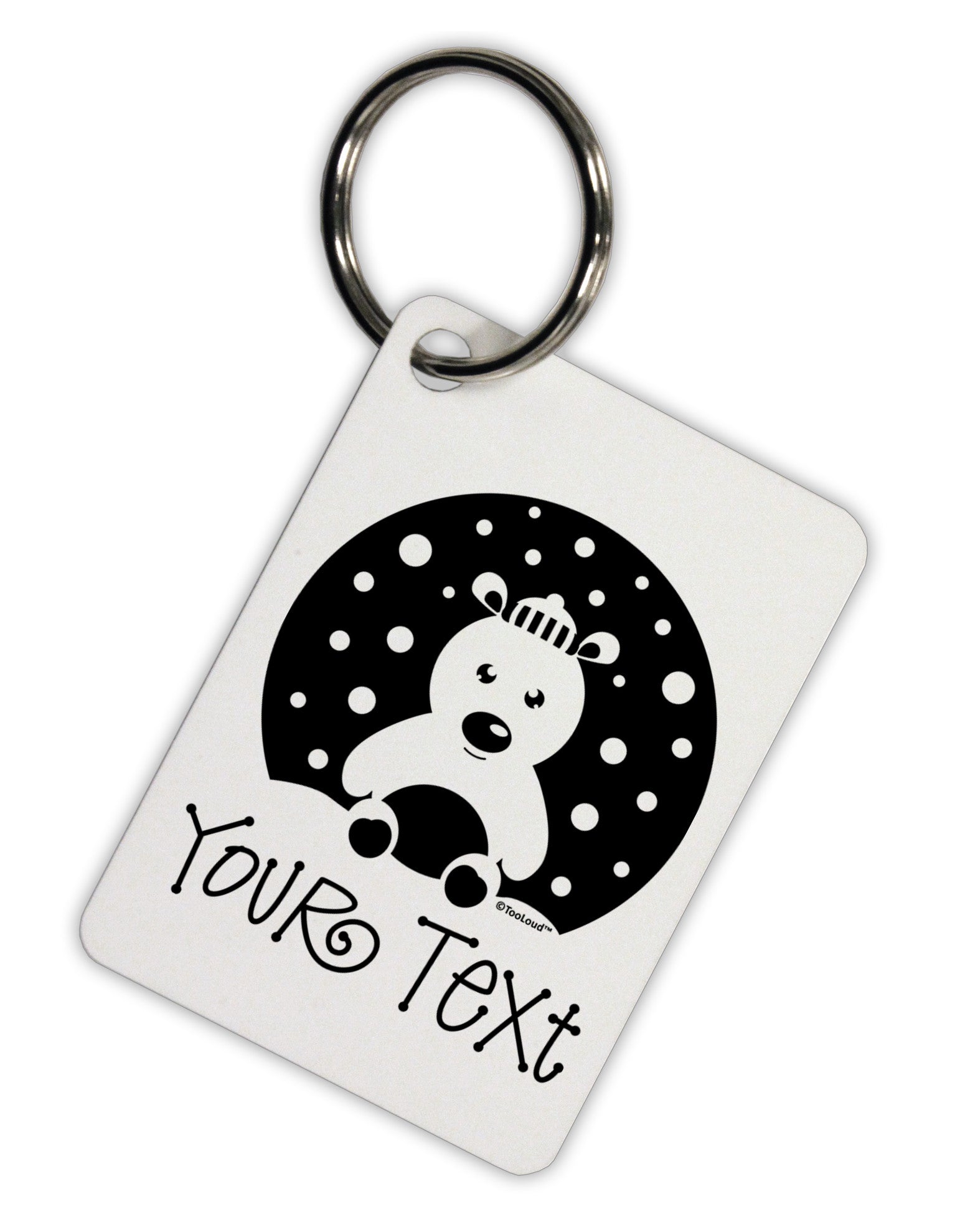 Personalized Matching Polar Bear Family Design - Your Text Aluminum Keyring Tag-Keyring-TooLoud-White-Davson Sales