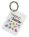 Happy Easter Design Aluminum Keyring Tag-Keyring-TooLoud-White-Davson Sales