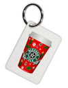 Blessed Yule Red Coffee Cup Aluminum Keyring Tag by TooLoud-TooLoud-White-Davson Sales