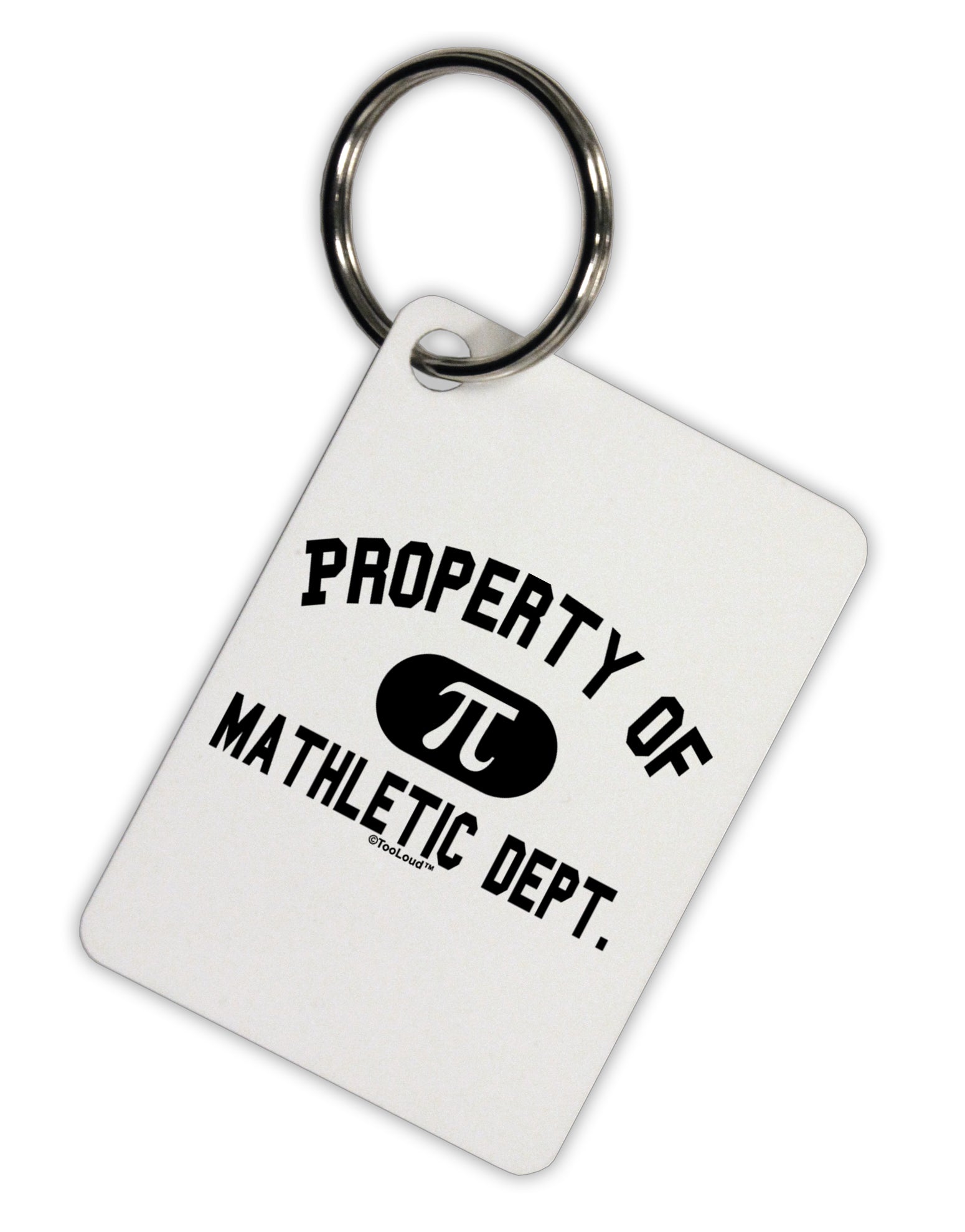 Mathletic Department Aluminum Keyring Tag by TooLoud-Keyring-TooLoud-White-Davson Sales