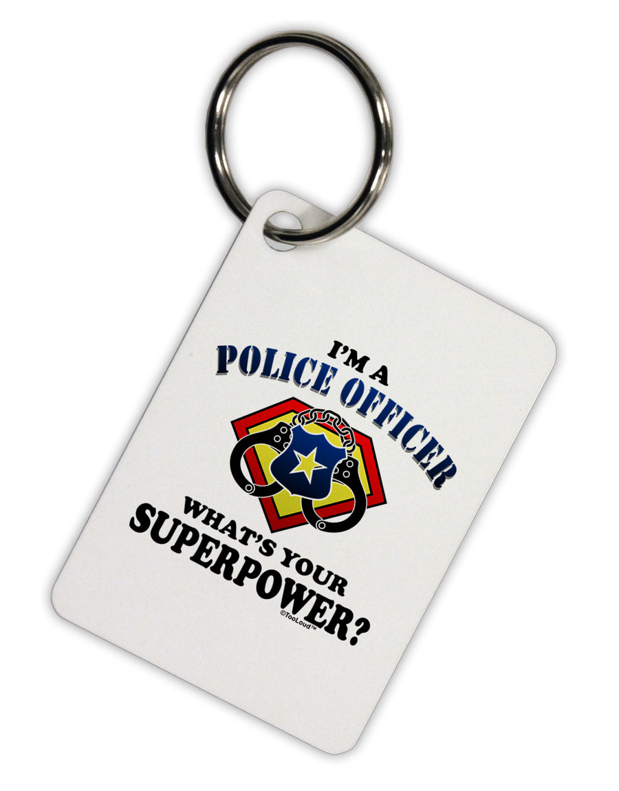 Police Officer - Superpower Aluminum Keyring Tag-Keyring-TooLoud-White-Davson Sales