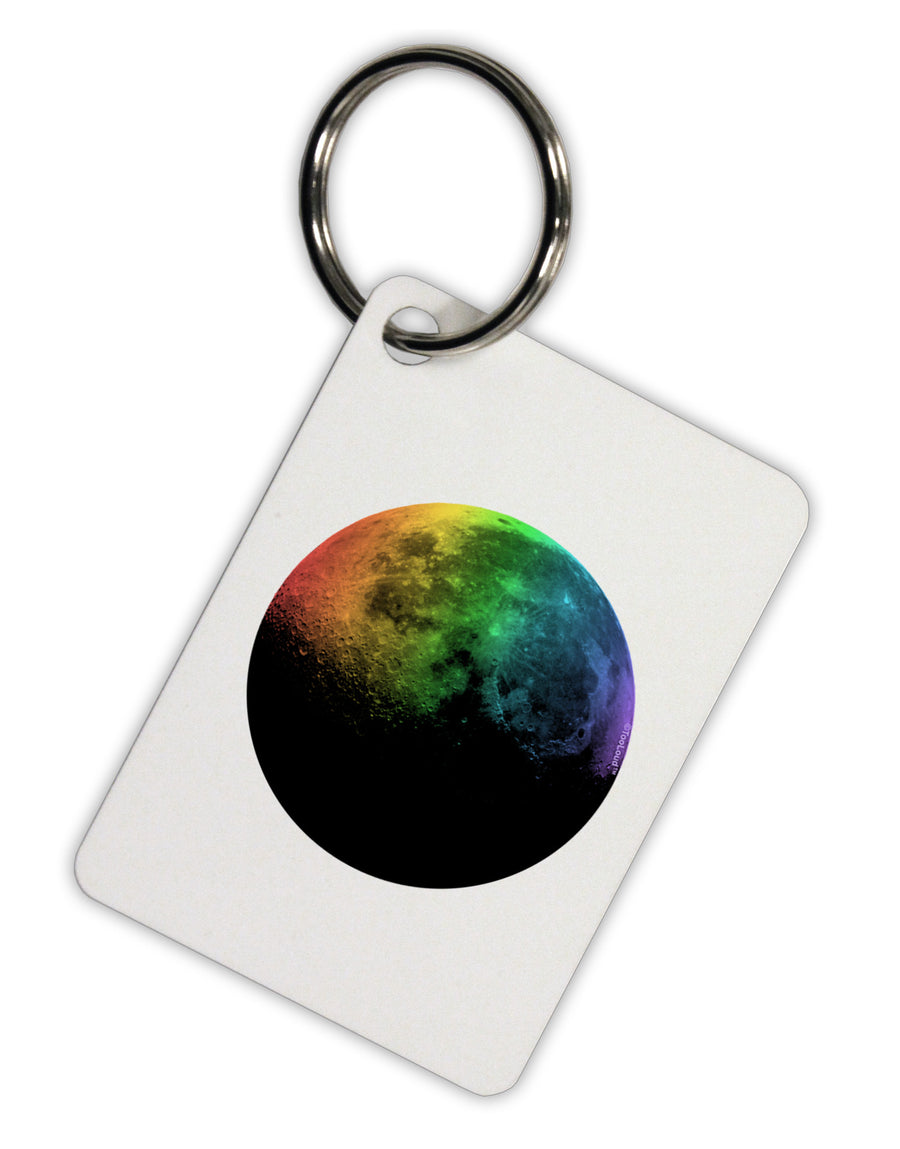 Rainbow Moon Aluminum Keyring Tag-Keyring-TooLoud-White-Davson Sales