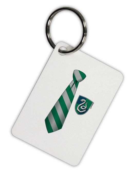 TooLoud Wizard Tie Green and Silver Aluminum Keyring Tag-Keyring-TooLoud-White-Davson Sales