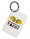 Stop Staring At My Tacos Aluminum Keyring Tag-Keyring-TooLoud-White-Davson Sales