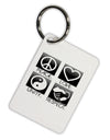 PLUR Squares BnW Aluminum Keyring Tag-Keyring-TooLoud-White-Davson Sales