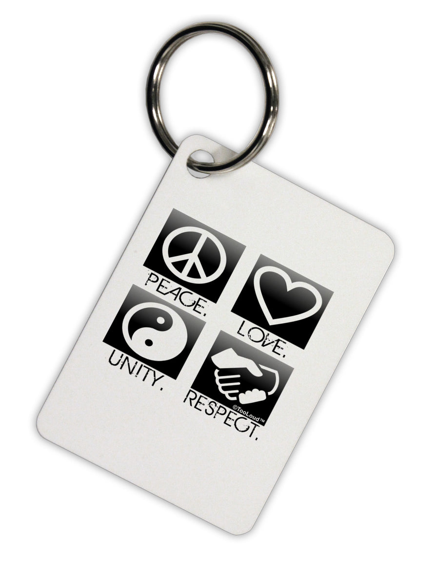 PLUR Squares BnW Aluminum Keyring Tag-Keyring-TooLoud-White-Davson Sales