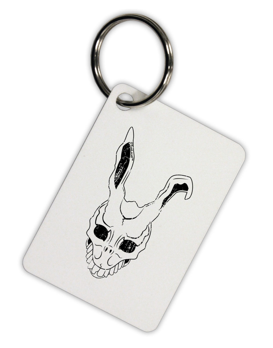 Scary Bunny Face White Distressed Aluminum Keyring Tag-Keyring-TooLoud-White-Davson Sales