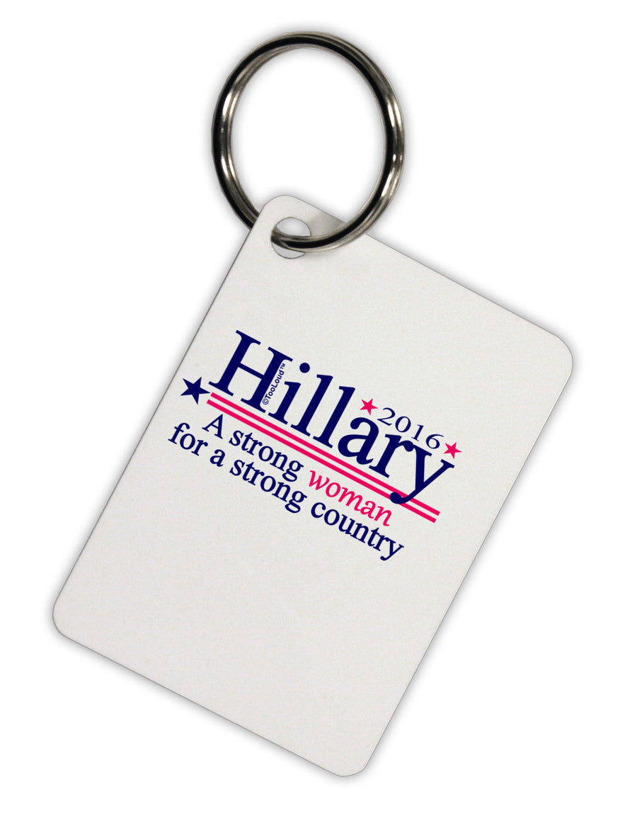 Hillary A Strong Woman Aluminum Keyring Tag-Keyring-TooLoud-White-Davson Sales