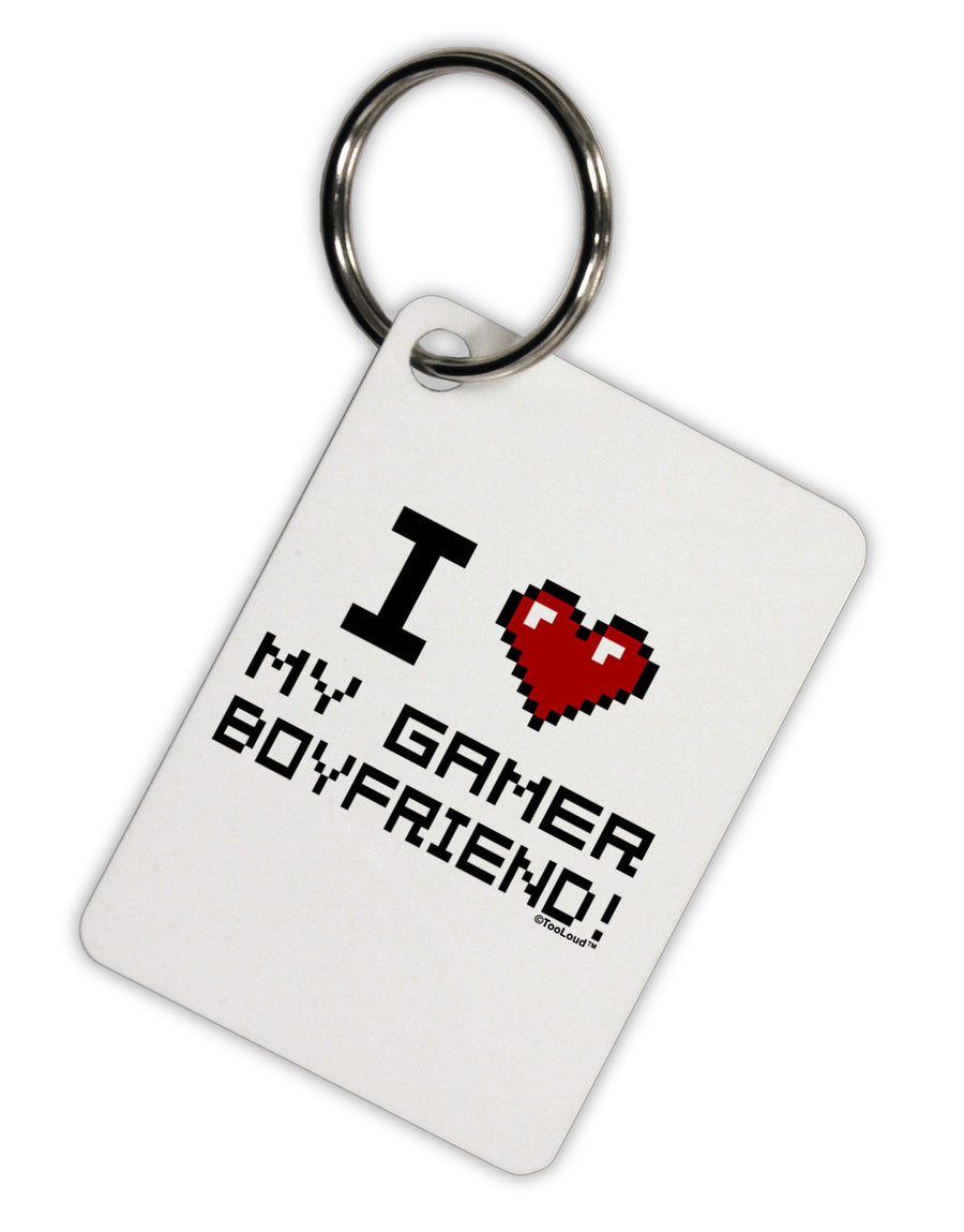 I Heart My Gamer Boyfriend Aluminum Keyring Tag-Keyring-TooLoud-White-Davson Sales