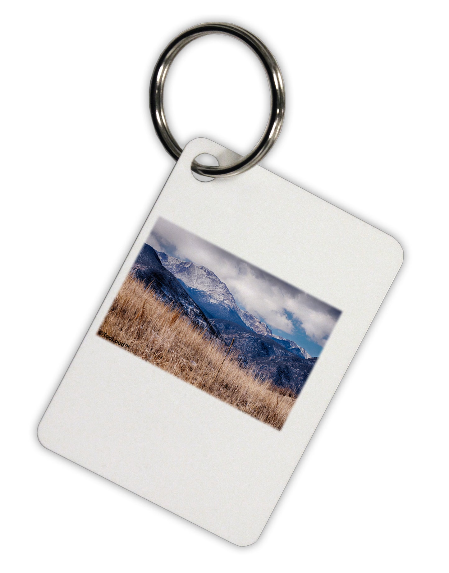 Pikes Peak CO Mountains Aluminum Keyring Tag by TooLoud-Keyring-TooLoud-Davson Sales