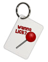 TooLoud Wanna Lick Lollipop Aluminum Keyring Tag-Keyring-TooLoud-White-Davson Sales