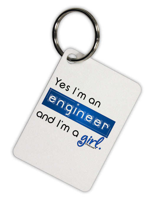 TooLoud Yes I am a Engineer Girl Aluminum Keyring Tag-Keyring-TooLoud-White-Davson Sales