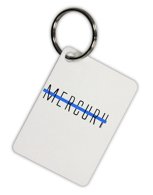 Planet Mercury Text Only Aluminum Keyring Tag by TooLoud-Keyring-TooLoud-White-Davson Sales