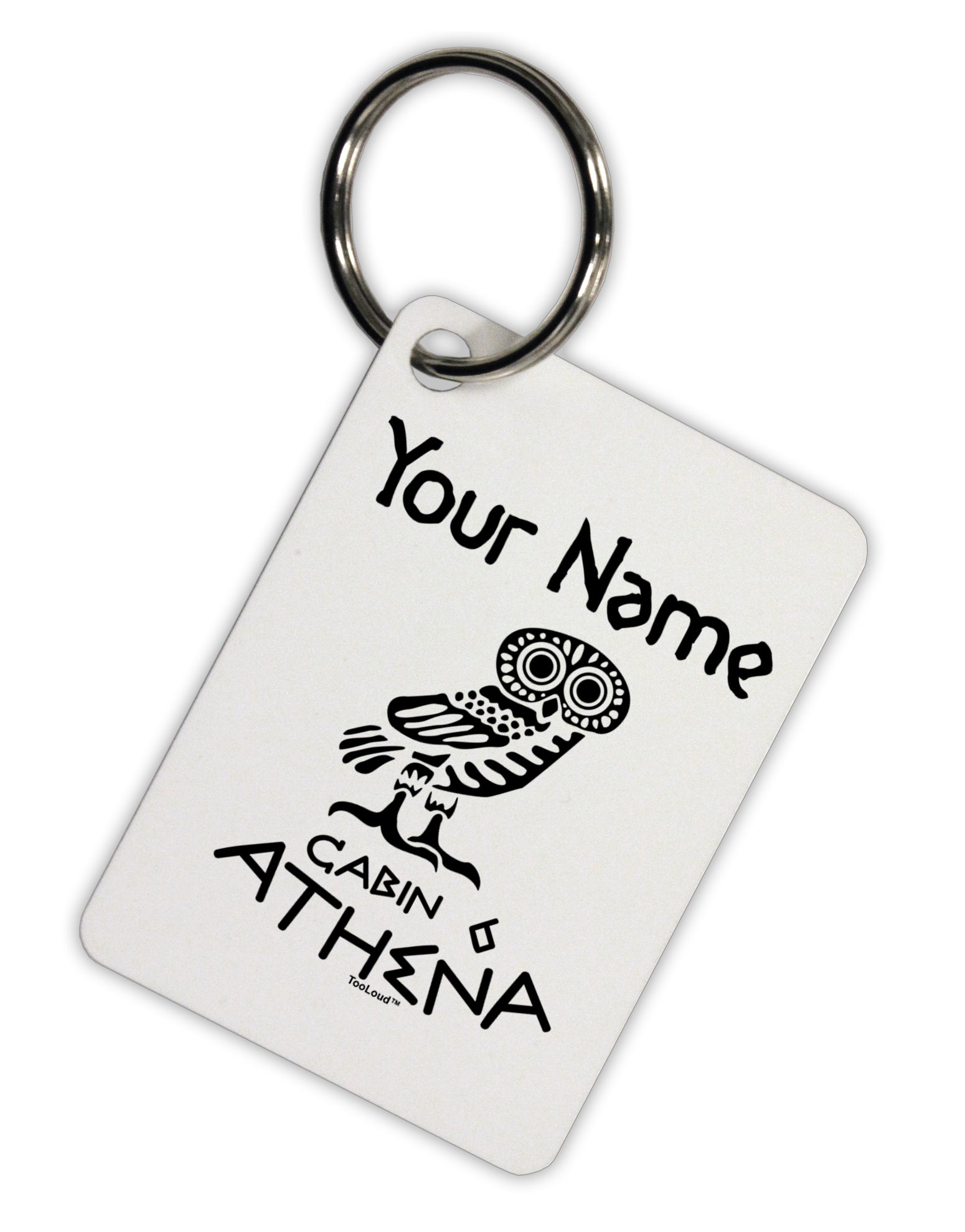 Personalized Cabin 6 Athena Aluminum Keyring Tag by TooLoud-Keyring-TooLoud-White-Davson Sales