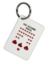 Pixel Heart Invaders Design Aluminum Keyring Tag-Keyring-TooLoud-White-Davson Sales