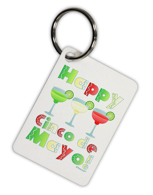 Margaritas - Mexican Flag Colors - Happy Cinco de Mayo Aluminum Keyring Tag by TooLoud-Keyring-TooLoud-White-Davson Sales