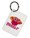 Cute Gobble Turkey Pink Aluminum Keyring Tag-Keyring-TooLoud-White-Davson Sales