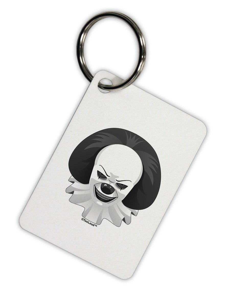 Scary Clown Grayscale Aluminum Keyring Tag-Keyring-TooLoud-White-Davson Sales
